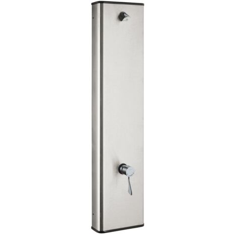 Idral Panneau de douche mural en acier inoxydable avec mitigeur thermostatique progressif et levier de commande clinique 900.92 chrome