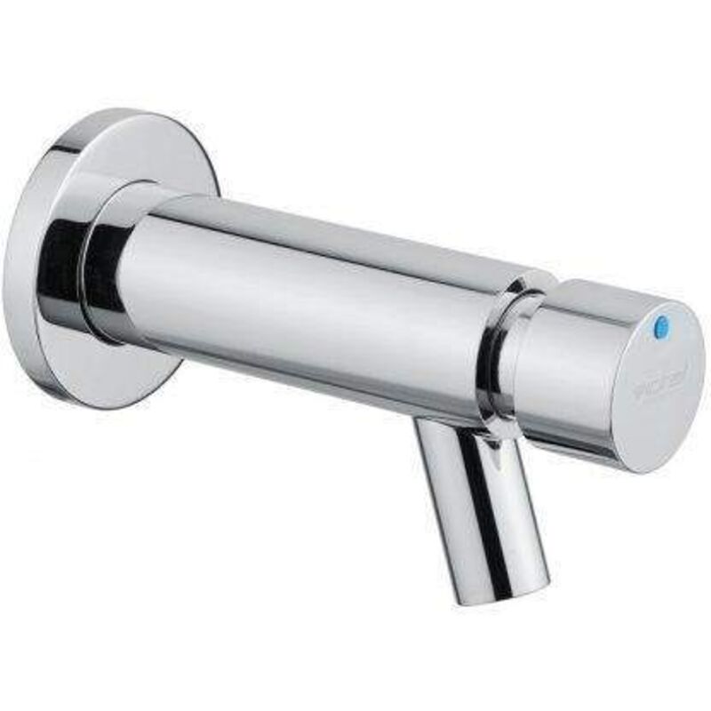 Série minimal robinetterie murale de lavabo temporisée avec commande par bouton-poussoir Idral