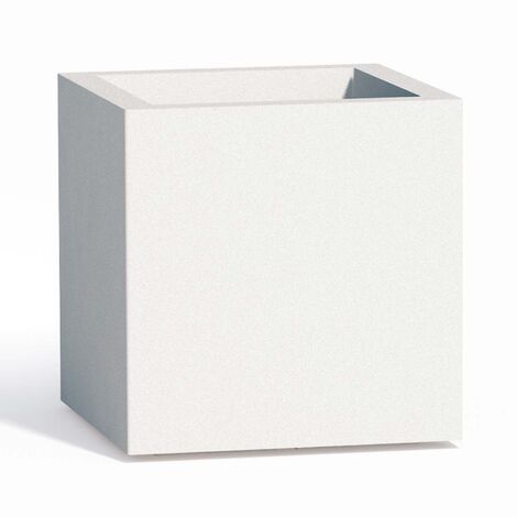 Idralite – Pot de fleurs carré en polyéthylène 40x40 cm – Hauteur 41 cm – Capacité 13,5L – Résistant aux chocs et intempéries – Finition sablée
