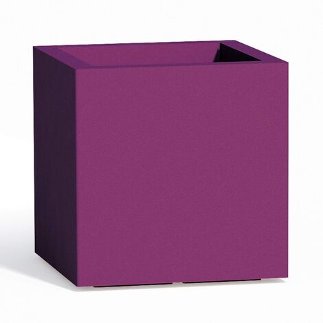 Idralite – Pot de fleurs carré en polyéthylène 40x40 cm – Hauteur 41 cm – Résistant aux chocs et intempéries – Finition sablée – Écologique et recyclable