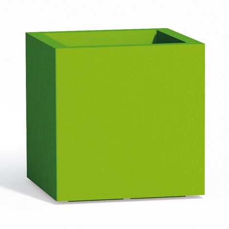 Idralite – Pot de fleurs carré en polyéthylène 41 cm – Dimensions 40x40 cm – Résistant aux chocs et intempéries – Finition sablée écologique