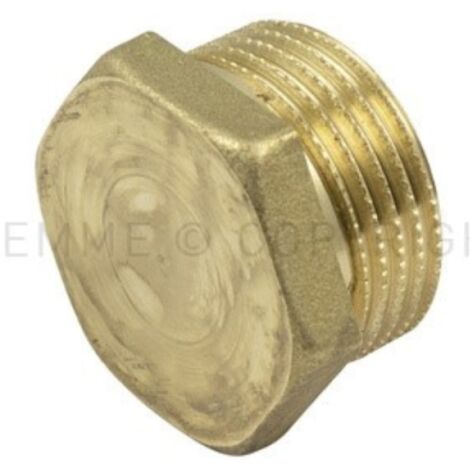 IDRAULICA - TAPPO MASCHIO 292 OTTONE GIALLO D 3/4 10 PZ