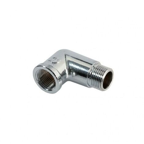 Idro-bric gomito a 90° maschio femmina cromato lucido smk-n0326 b