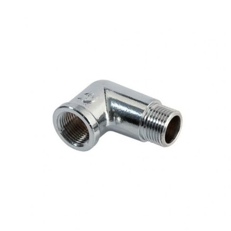 Idro-bric gomito a 90° maschio femmina cromato lucido smk-n0326 b