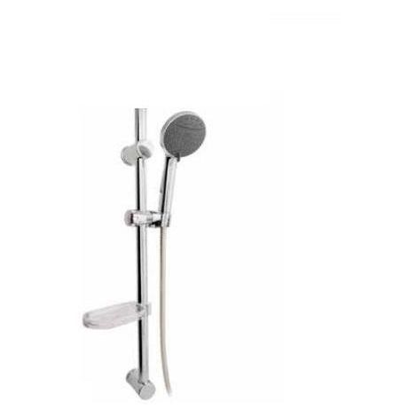 Idro Bric BLISAL0052CR Saliscendi Ninfea 2 Funzioni Cromato con Portasapone Trasparente Asta 72 cm