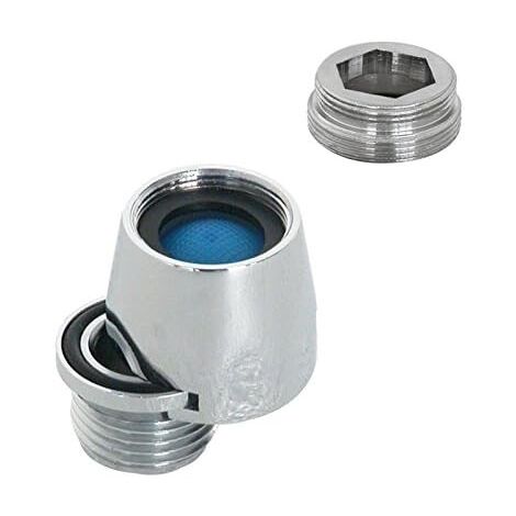 IDROBLOCK Idroblok Idroblock 03034502B Raccordo a Baionetta con Riduzione, 1/2 Maschio, 22x1 m, 24x1 m, Cromato
