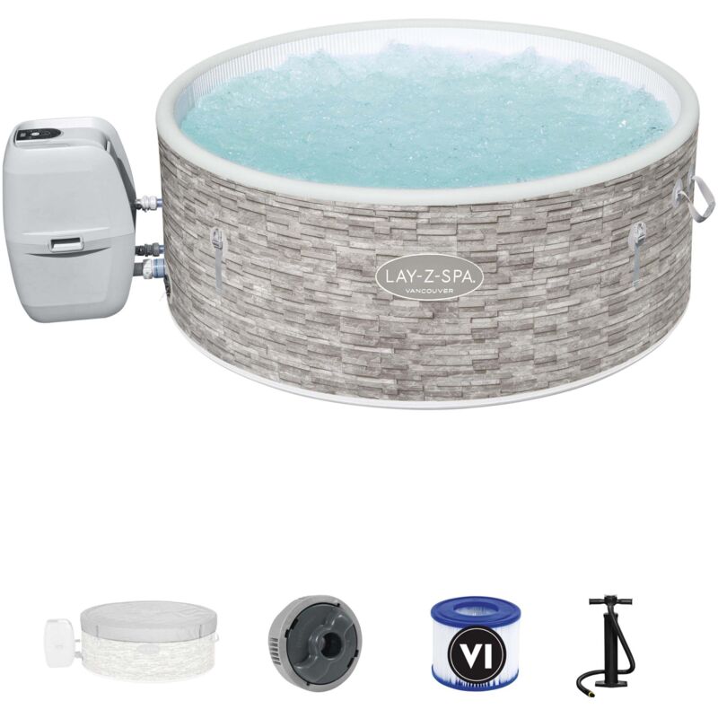 Piscina Idromassaggio Gonfiabile Tonda Fuori Terra Spa Lay z Vancou...