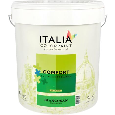 Idropittura igienizzante antimuffa traspirante bianca comfort biancosan plus formato 4 lt - confezione 1
