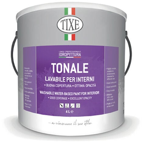 Idropittura lavabile Pittura bianca per interni Tixe Tonale 14 lt