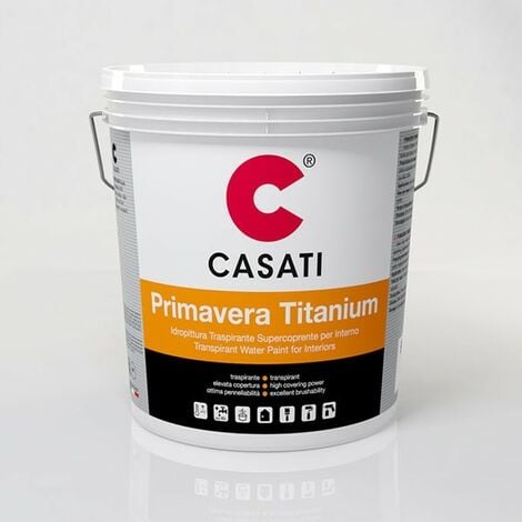 Pittura bianca interni murale super traspirante alta copertura resa Tixe  Pordoi Formato 4 lt