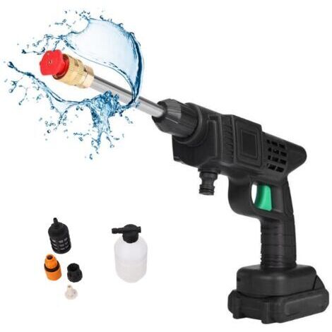 Idropulitrice a batteria ad alta pressione da 460 W, pistola ad acqua ad alta pressione portatile, pistola per autolavaggio, connettore per rubinetto