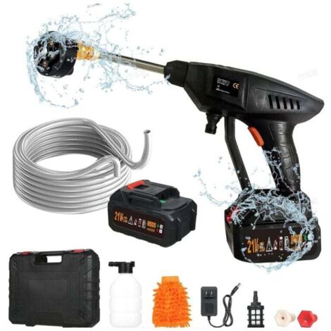Idropulitrice a batteria, idropulitrice portatile senza fili da 870 PSI con accessori, ugello multifunzione 6 in 1, ideale per auto, casa, giardino