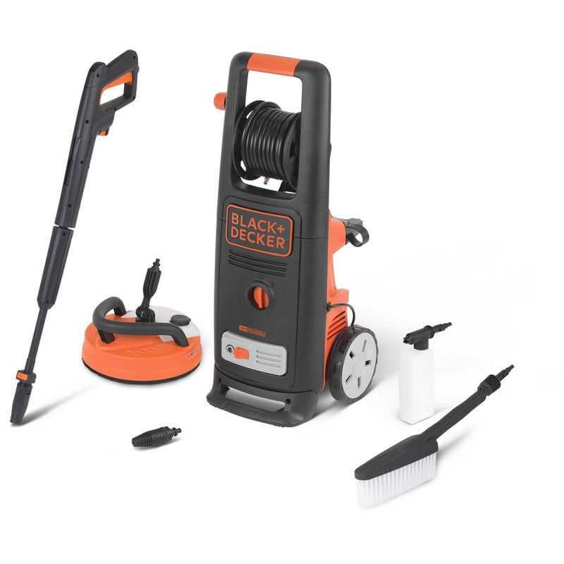 Black&decker - Idropulitrice ad Alta Pressione black+decker BXPW2200PE (2200W, Pressione 150 bar, Portata 440l/h) con Patio Cleaner Deluxe e Spazzola