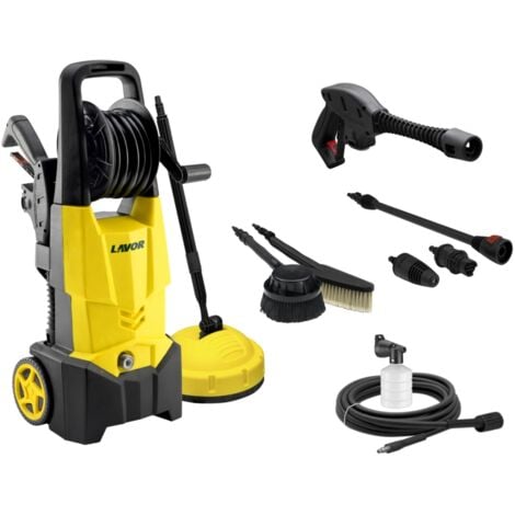 idropulitrice elettrica a freddo multiaccessoriata lavorwash "one extra 135" 135 bar 420 l/h 1900 w