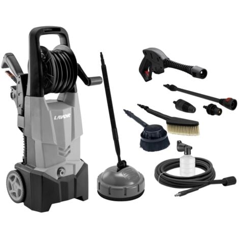 idropulitrice elettrica a freddo multiaccessoriata lavorwash "one extra 135" grigia 135 bar 420 l/h 1900 w