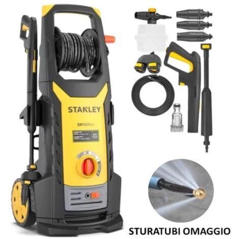 idropulitrice elettrica a freddo stanley "25de" con sturatubi 150 bar 810 l/h 2500 w