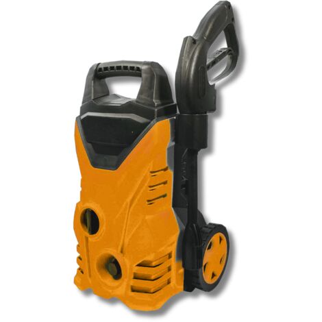 Idropulitrice elettrica con pistoni in acciaio funzione aspirazione automatica potenza 1400w maniglia e ruote