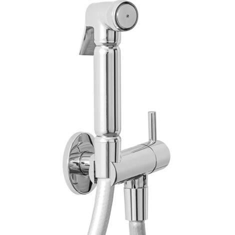 Idroscopino cromato ottone completo di supporto a muro con rubinetto