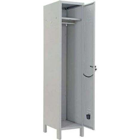 Idroweb – Armoire d'atelier 1 place Pratiko – Tôle peinte – Dimensions L.36 x P.34 x H.180 cm – Épaisseur 6/10 pour robustesse