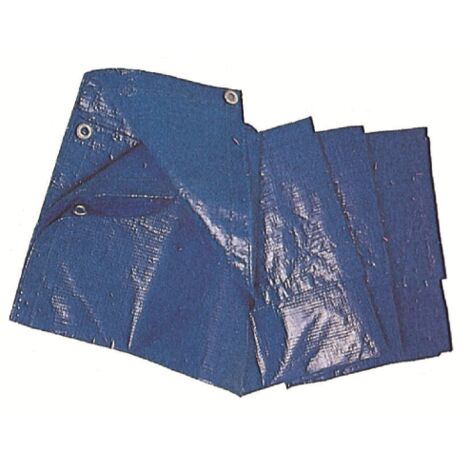 Idroweb – Bâche de protection étanche 1,5 x 2 m – Polyéthylène bleu – Œillets intégrés et bords renforcés – Pour chantiers humides