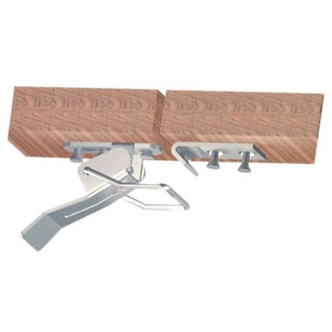 Idroweb – Loqueteau en acier nickelé pour tables mobiles – Dimensions 77mm – Système à levier pour usage professionnel – Résistant et durable