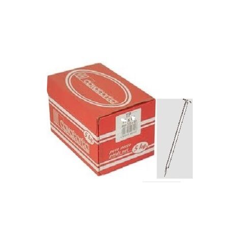 Idroweb – Lot de 5 kg de clous A tête plate en acier 24 x 180 mm – Pointe lisse pour insertion précise – Résistance optimale pour bois dur