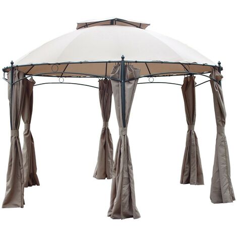 Idroweb – Lot de 6 housses latérales polyester 350 cm pour gazebo Gotic – Protection contre vent et pluie – Installation facile