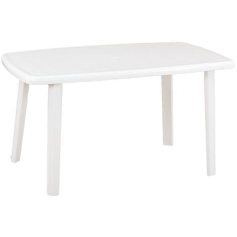 Idroweb – Table de jardin en polypropylène blanc – Résistante aux intempéries – Dimensions 140x90xh72cm – Pour professionnels et semi-professionnels