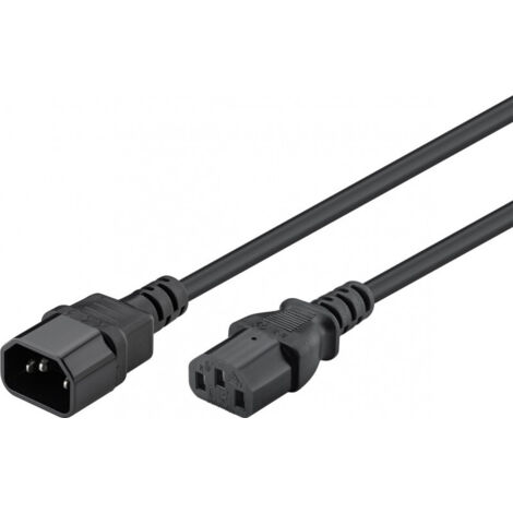 IEC C13 - C14 Goobay Netzkabel schwarz 2m
