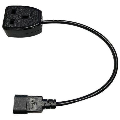 IEC C14 Male Plug to 3Pin Female Socket Power Adapter Cable (0.)--