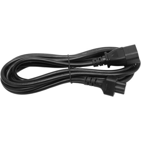 IEC C14 Stecker auf C5 Buchse Stromkabel, 3 Meter, wetterfest und hochspannungsbeständig, strapazierfähiger PVC-Mantel
