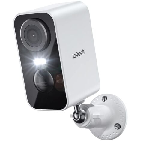 ieGeek 2K 3MP Überwachungskamera Aussen Akku，WLAN Kabellose Überwachungskamera außen/innen mit farbige Nachtsicht，PIR-Bewegungserkennung，Cloud/SD Storage，IP66，2-Wege Audio，mit Alexa