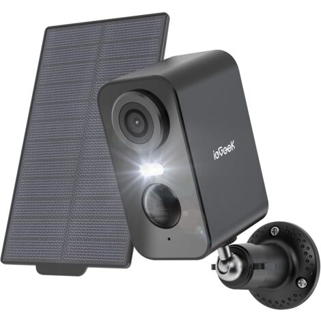 Iegeek – Caméra de surveillance WiFi extérieure 2K – Vision nocturne couleur jusqu'à 10m – Détection AI – Audio bidirectionnel – Étanchéité IP65