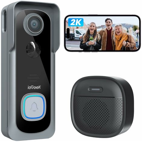 ieGeek J1 Video-Türklingel Akku Türklingel mit Kamera 2K 3MP Farbe Nachtsicht