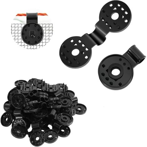 ieron 100 clips de tela de sombra, clips redondos de plástico para red de jardín, película de invernadero, parasol, toldo, fijación de refugios de tienda de campaña de jardín