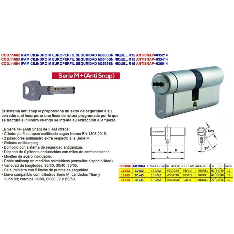 

ifam cilindro m europerfil segurid.m3535s nq r15 antisnap 036014 - Mibricotienda