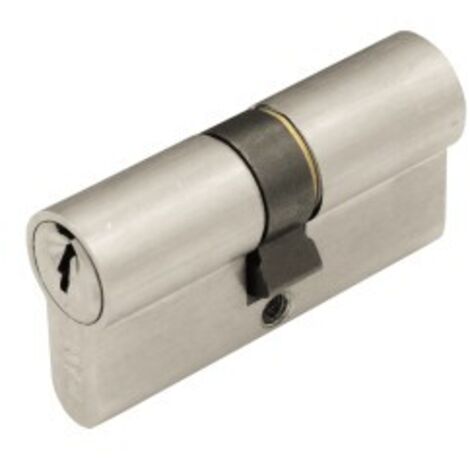 IFAM Cylinder Start STS3030N, Zylindrisches Sicherheitsschloss Nickel Finish, 30x30mm, Inklusive 3 Schlüssel de Serreta de Vernickelter Stahl, Europäischer Profilzylinder, Türschloss für innen und auß