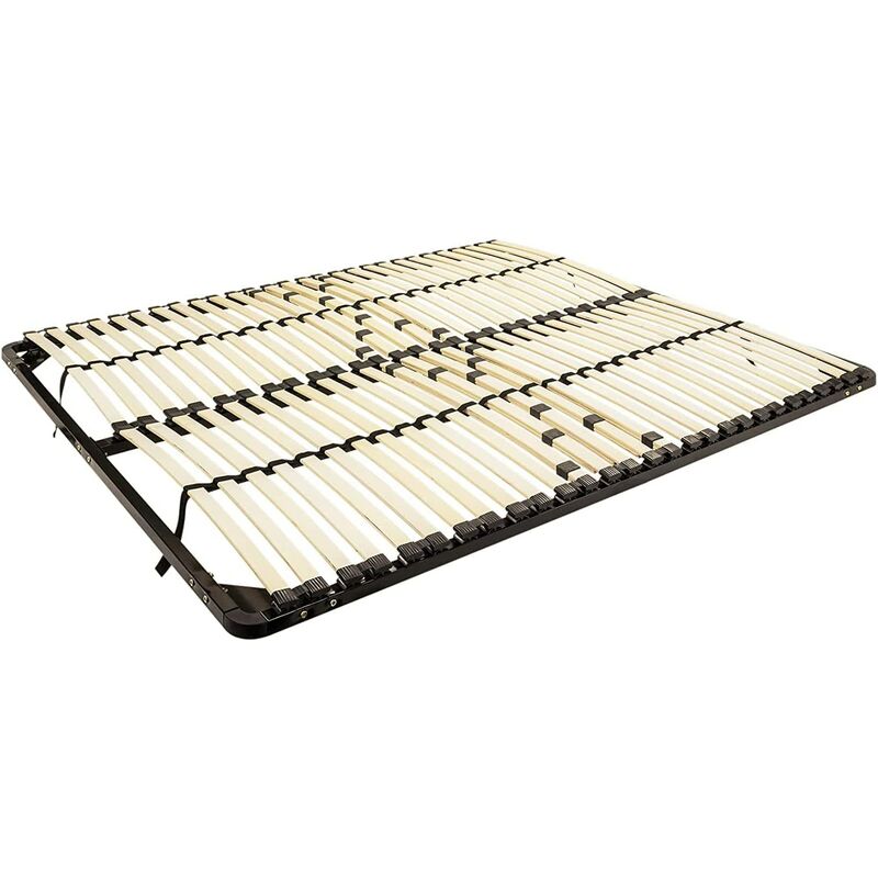 

Mog Casa - Somier Negro multiláminas con reguladores lumbares (sin Patas incluídas) Metalizado anticorrosion Varias Medidas 200x200cm