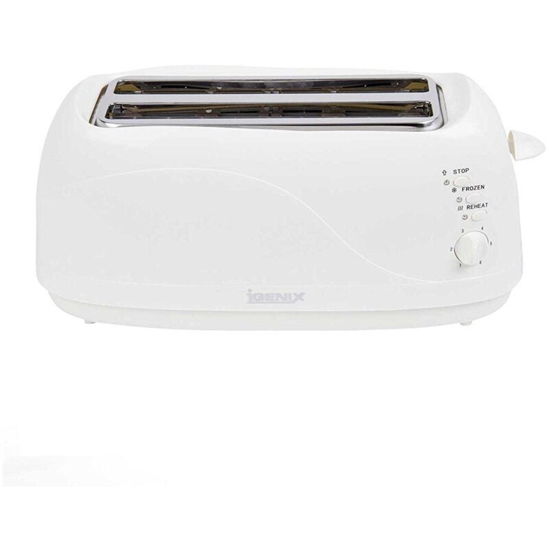 Igenix - 4 Slice Toaster, Removable Crumb Tray, White - IG3020