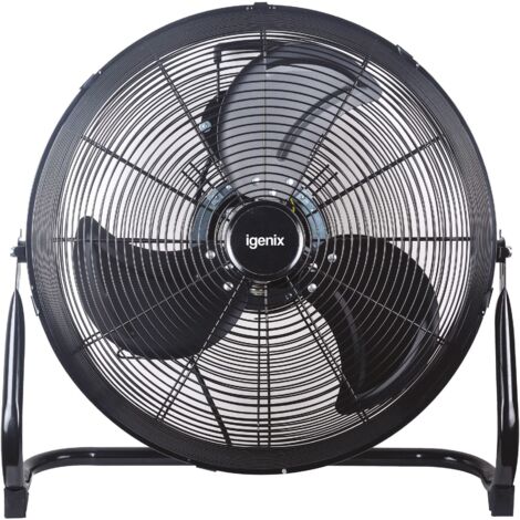 Igenix Air Circulator Floor Fan, 3 Speeds, 18 Inch, Black - DF1800BL