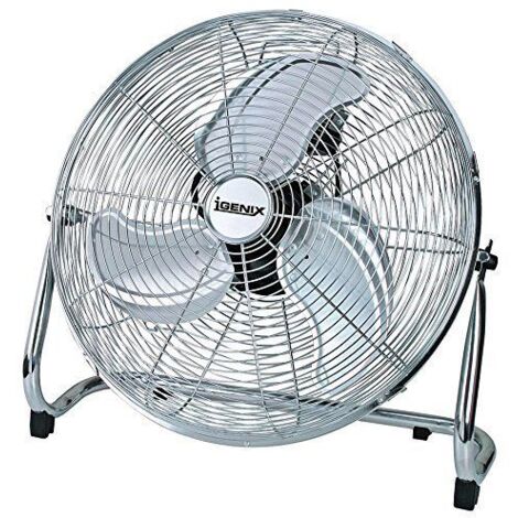 Igenix Air Circulator Floor Fan, 3 Speeds, 18 Inch, Chrome - DF1800