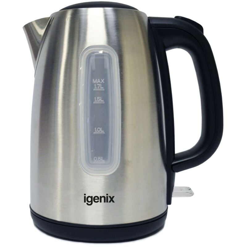 Igenix - 1.7 Litre Cordless Jug Kettle, 2200W, Stainless Steel - IG7731