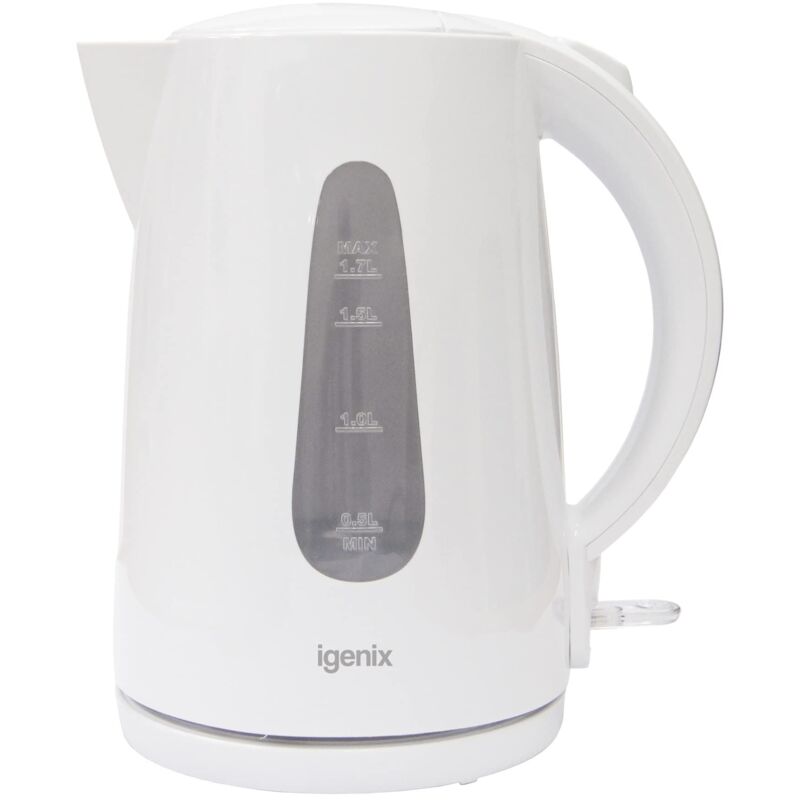 Igenix - 1.7 Litre Cordless Jug Kettle, 3000W, White - IG7105