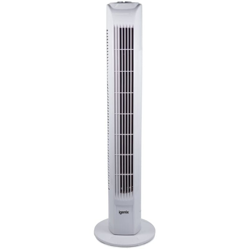 Igenix Tower Fan, Oscillating, 7.5 Hour Timer, 29 Inch, White - DF0035T