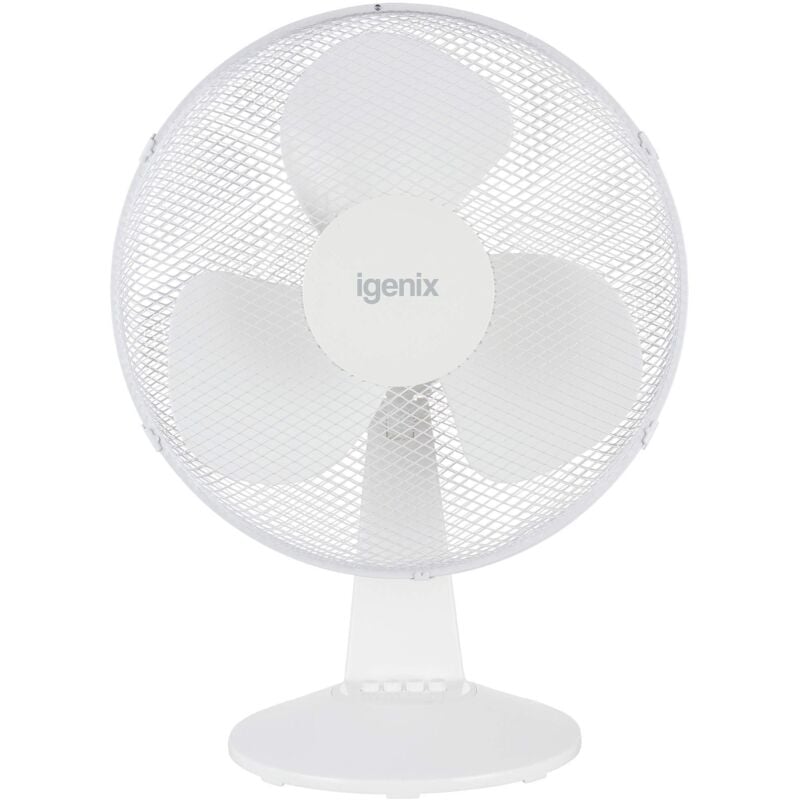 16 Inch Desk Fan, 3 Speeds, White - DF1610 - Igenix