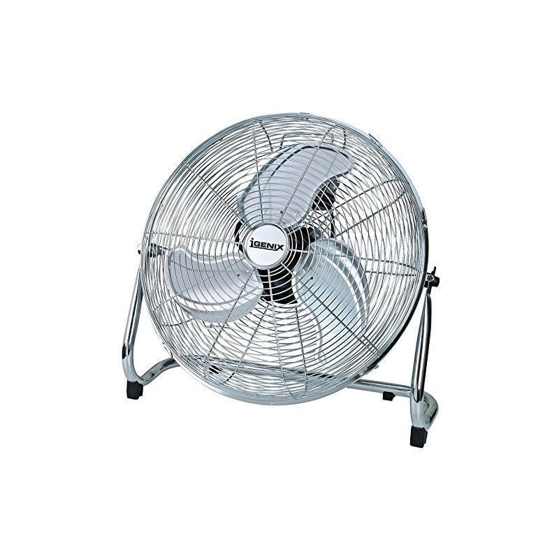 Air Circulator Floor Fan, 3 Speeds, 18 Inch, Chrome - DF1800 - Igenix