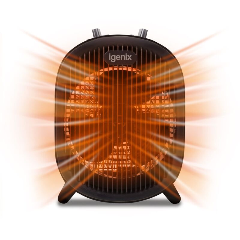 Igenix - Fan Heater, 2 Heat & Cool Settings, 2000W, Black - IG9022
