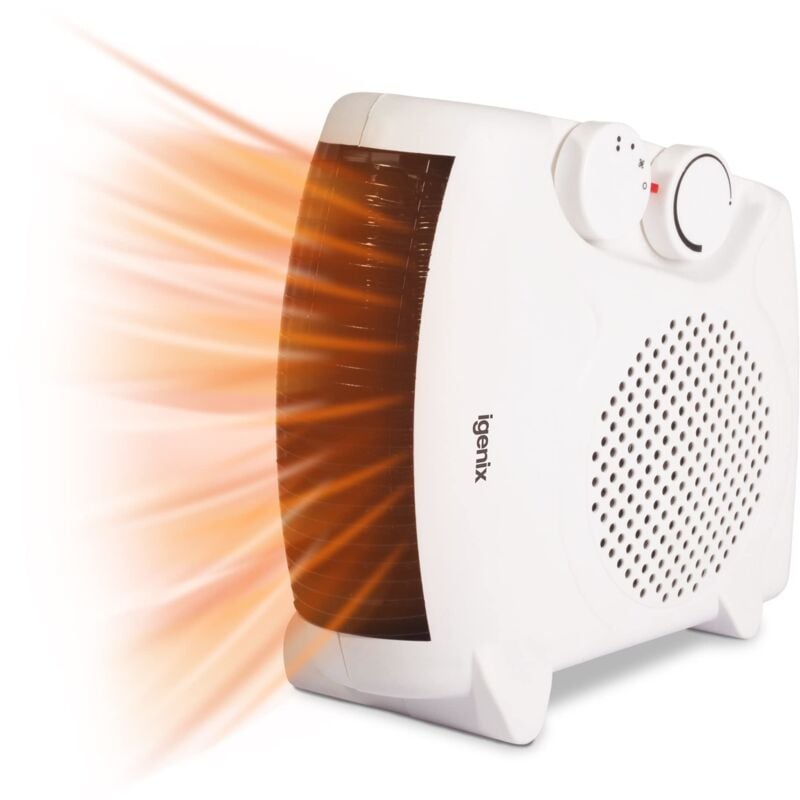 Igenix Fan Heater, 2 Heat Settings, 2000W, White - IG9010