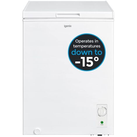 Igenix Freestanding Chest Freezer, 99 Litre, White - IG100
