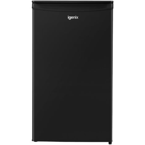 Igenix IGUL048B Freestanding Under Counter Larder Fridge, 92 Litre Capacity, 2 Adjustable Safety Glass Shelves, Reversible Door, 48 cm Wide, Black
